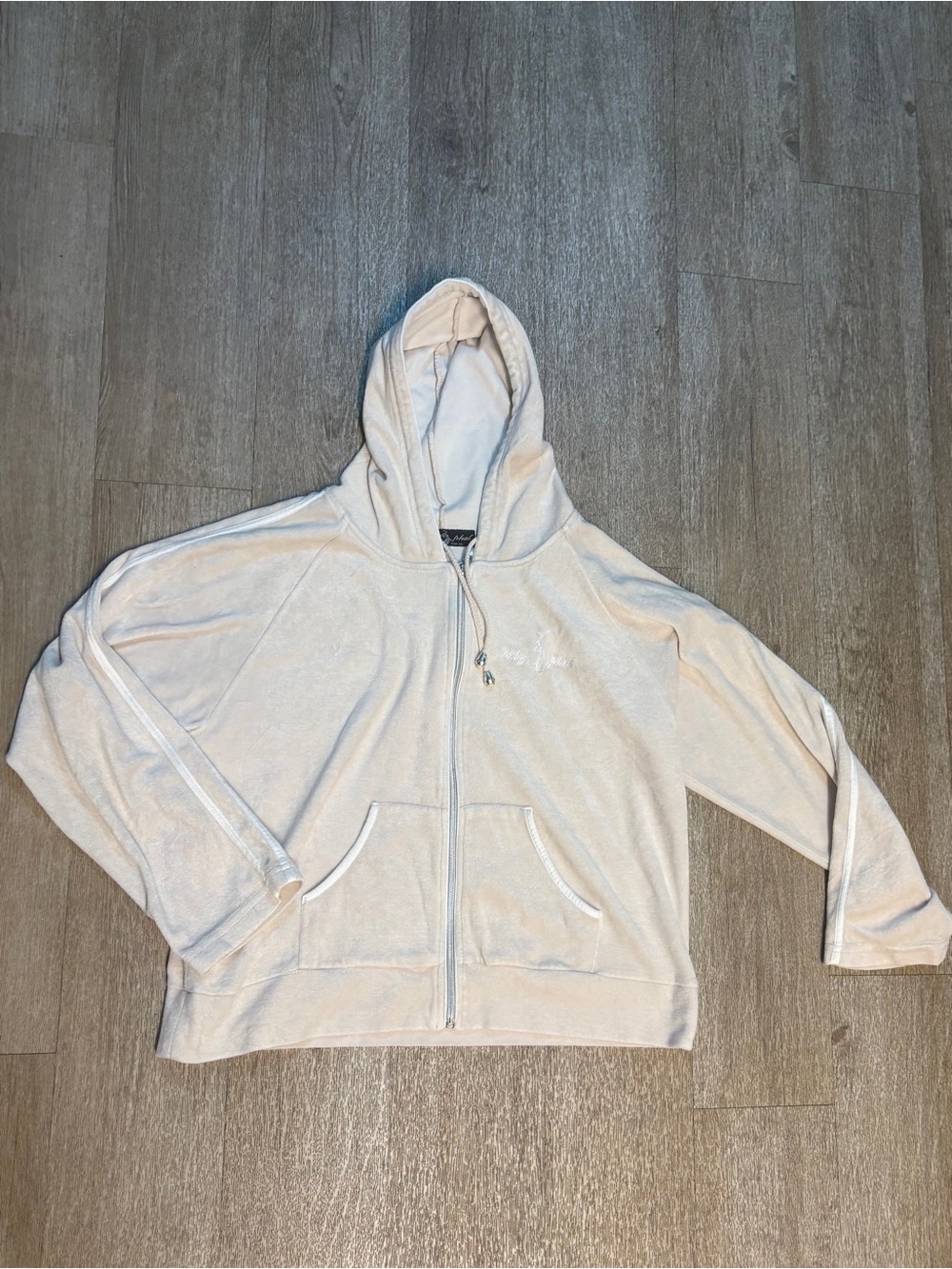 BABYPHAT TERRYCLOTH CREAM HOODIE SIZE 1X